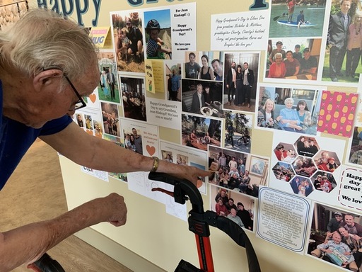 Grandparent's Day wall at Emerald Court