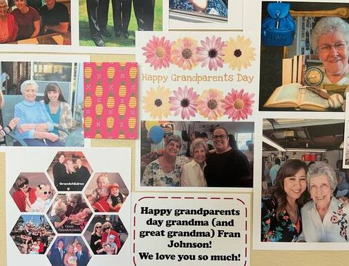 Grandparent's Day wall at Emerald Court